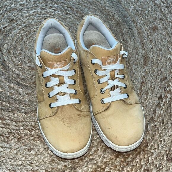 Timberland Merge Leather Suede Wheat Casual Sneakers size 9.5M - Picture 1 of 6